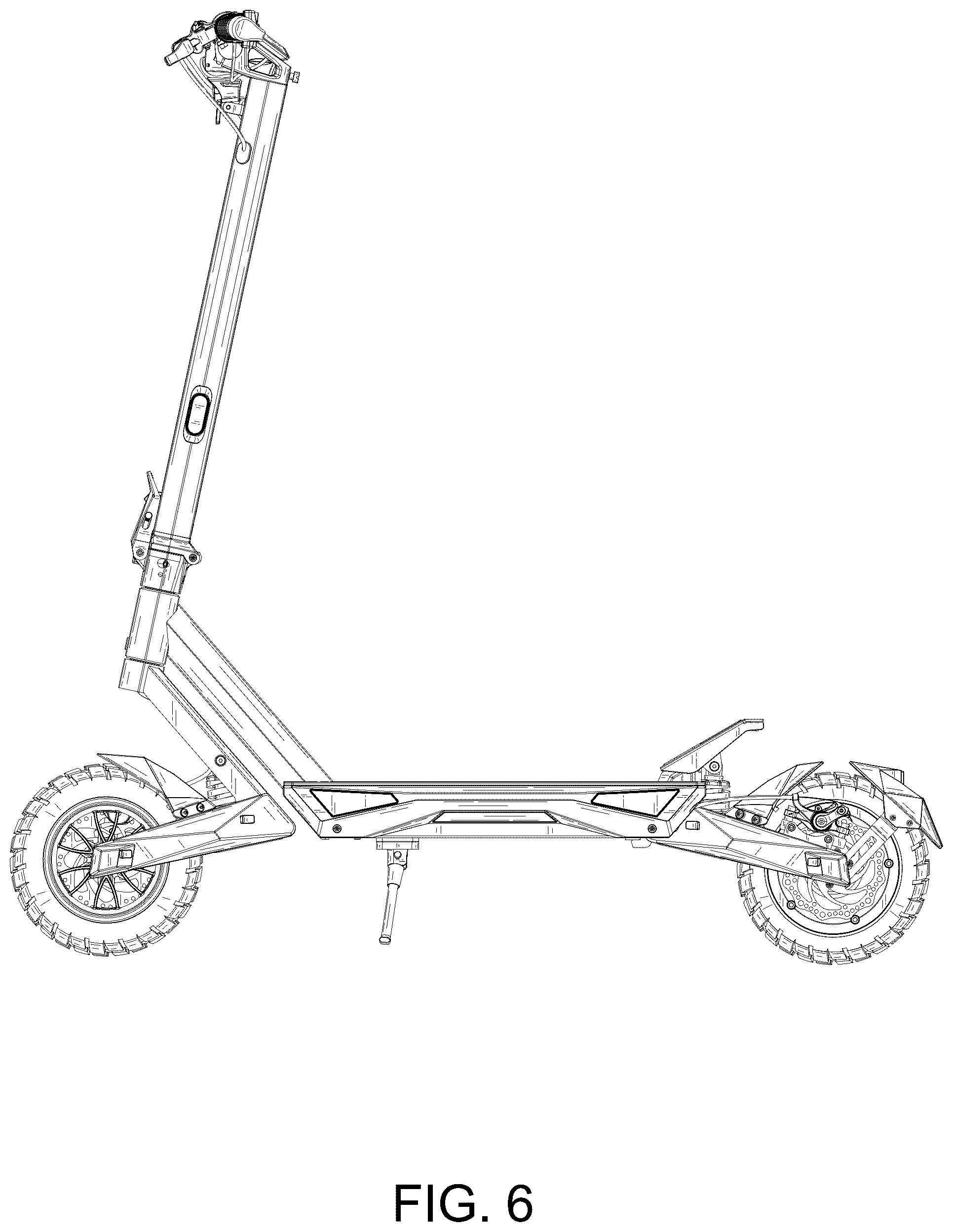 Patent USD1123727 Figure 6 – Electric scooter