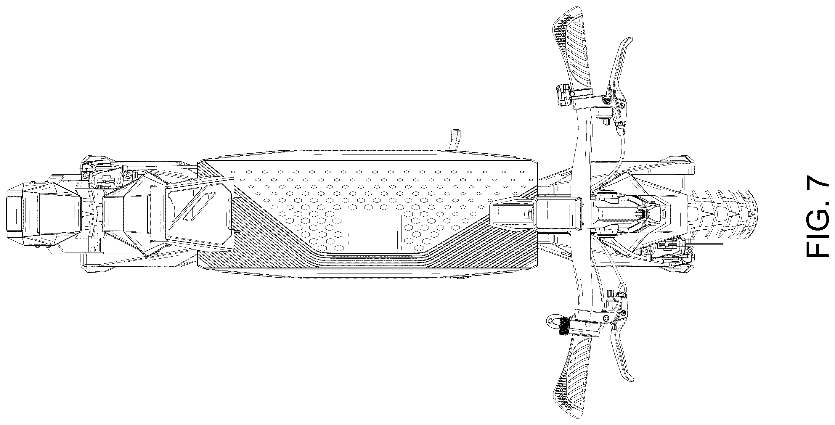 Patent USD1123727 Figure 7 – Electric scooter