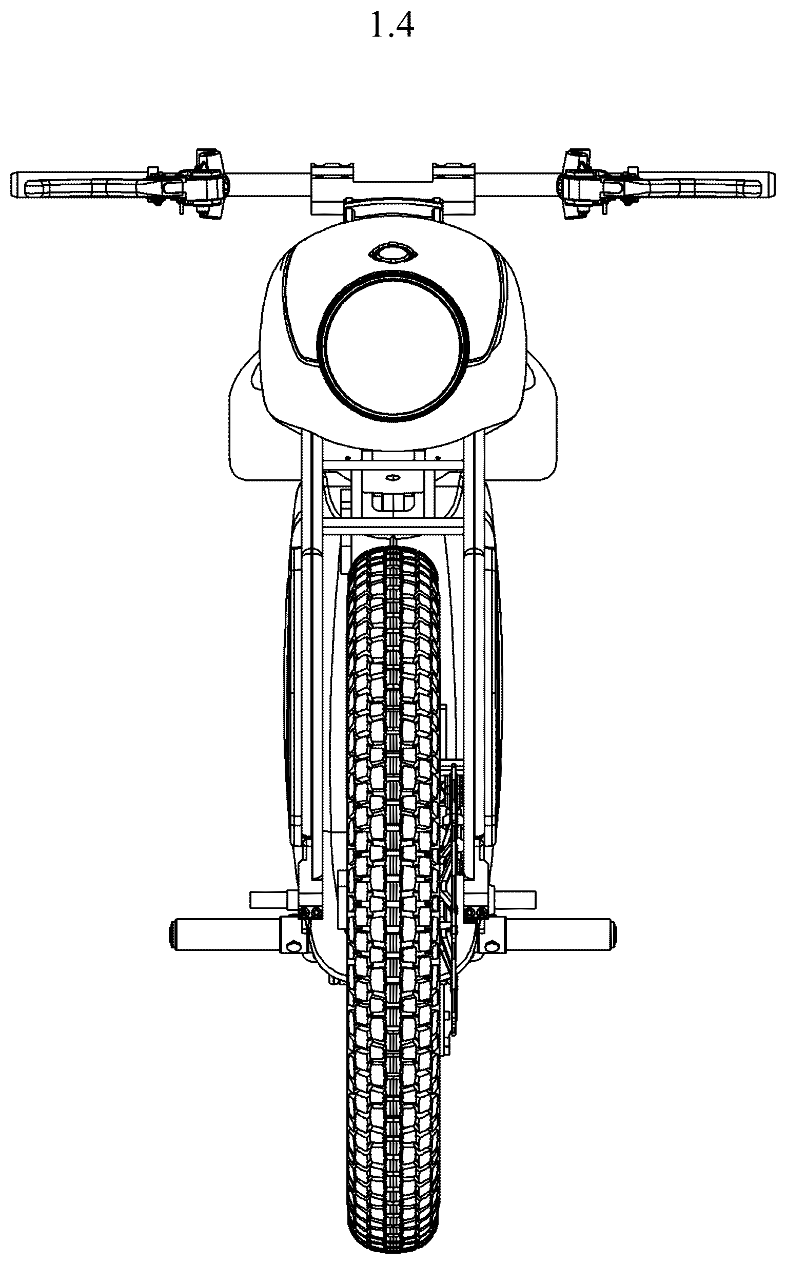 Patent USD1123728 Figure 4 – Motorcycle