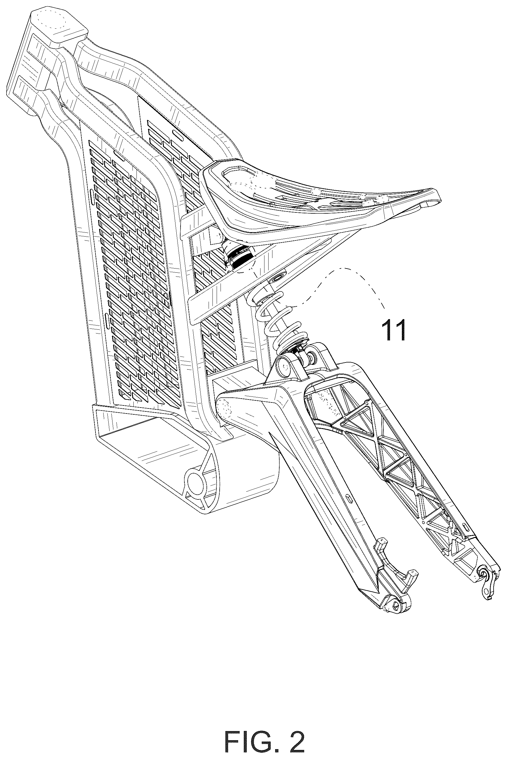 Patent USD1123729 Figure 2 – Electric bicycle frame