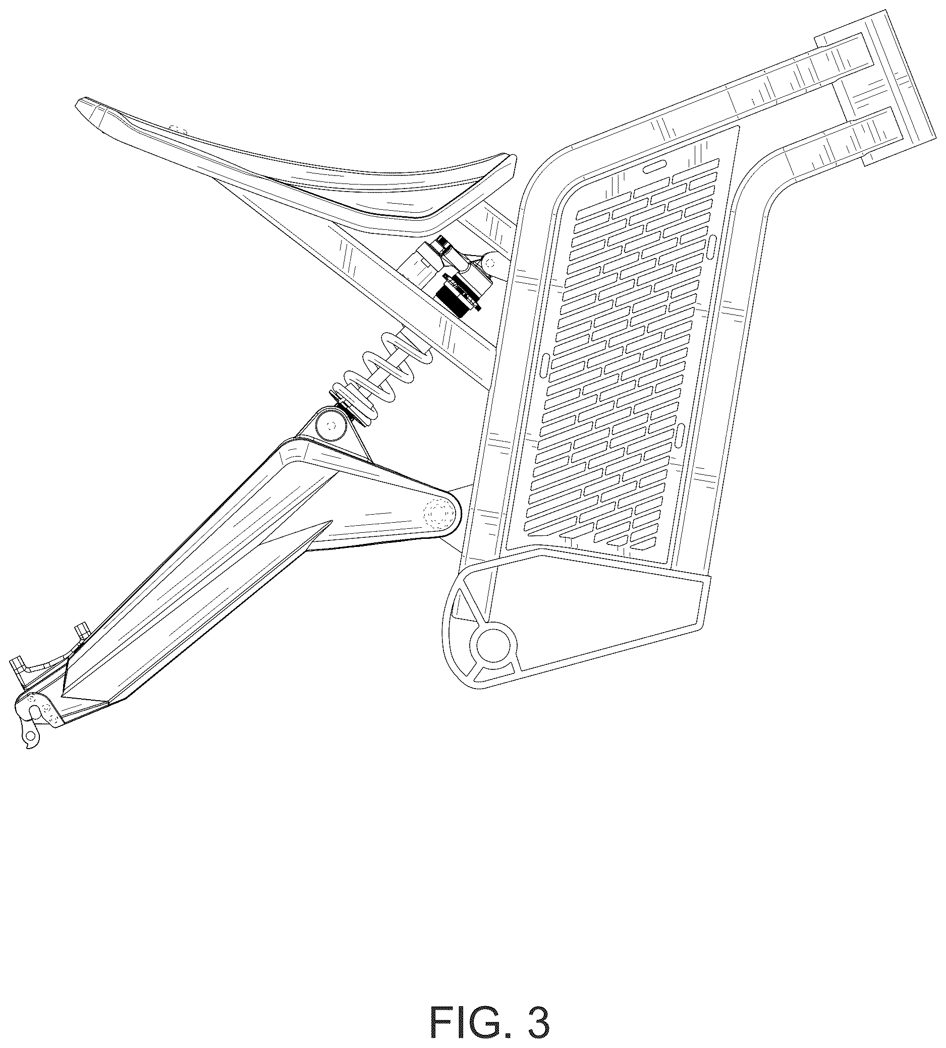 Patent USD1123729 Figure 3 – Electric bicycle frame