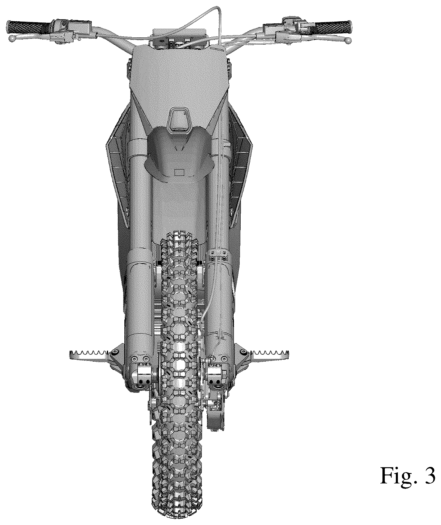 Patent USD1123730 Figure 3 – Electric dirt bike