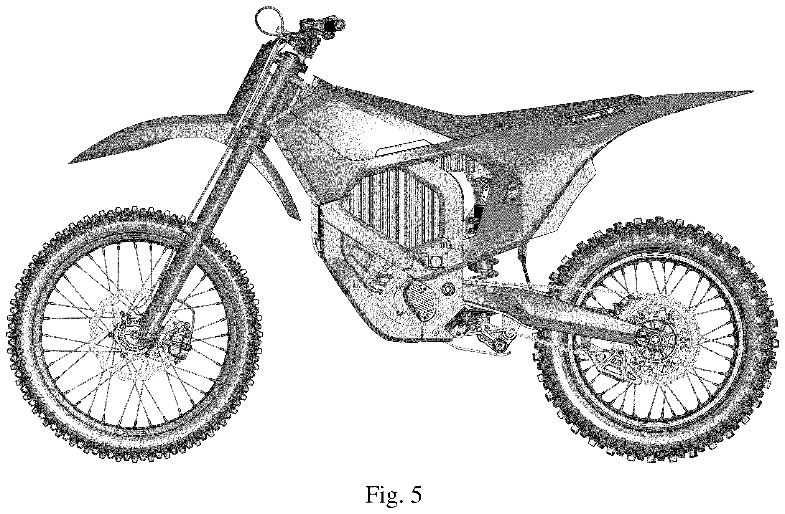 Patent USD1123730 Figure 5 – Electric dirt bike
