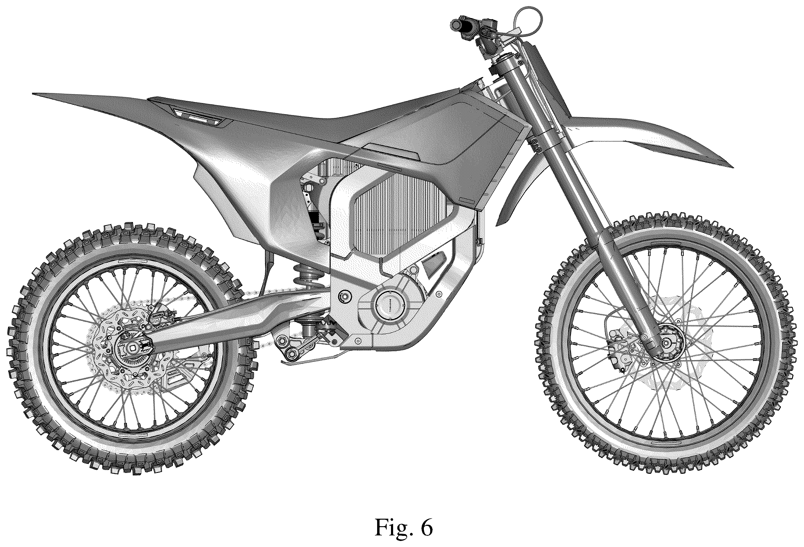 Patent USD1123730 Figure 6 – Electric dirt bike