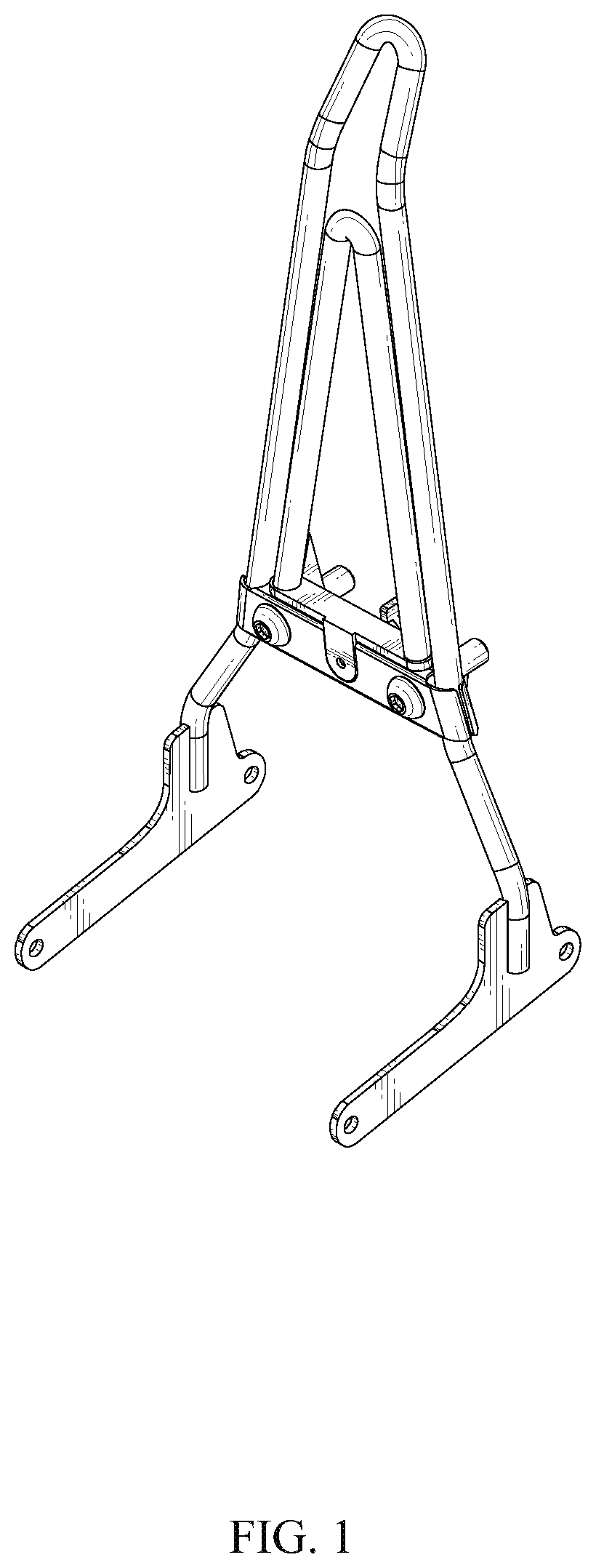 Patent USD1123732 — Foldable sissy bar — Figure 1