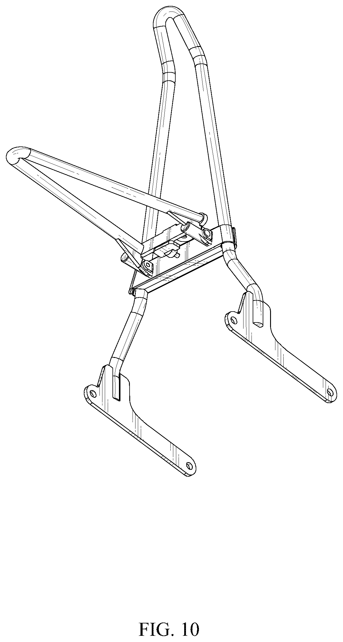 Patent USD1123732 Figure 10 – Foldable sissy bar