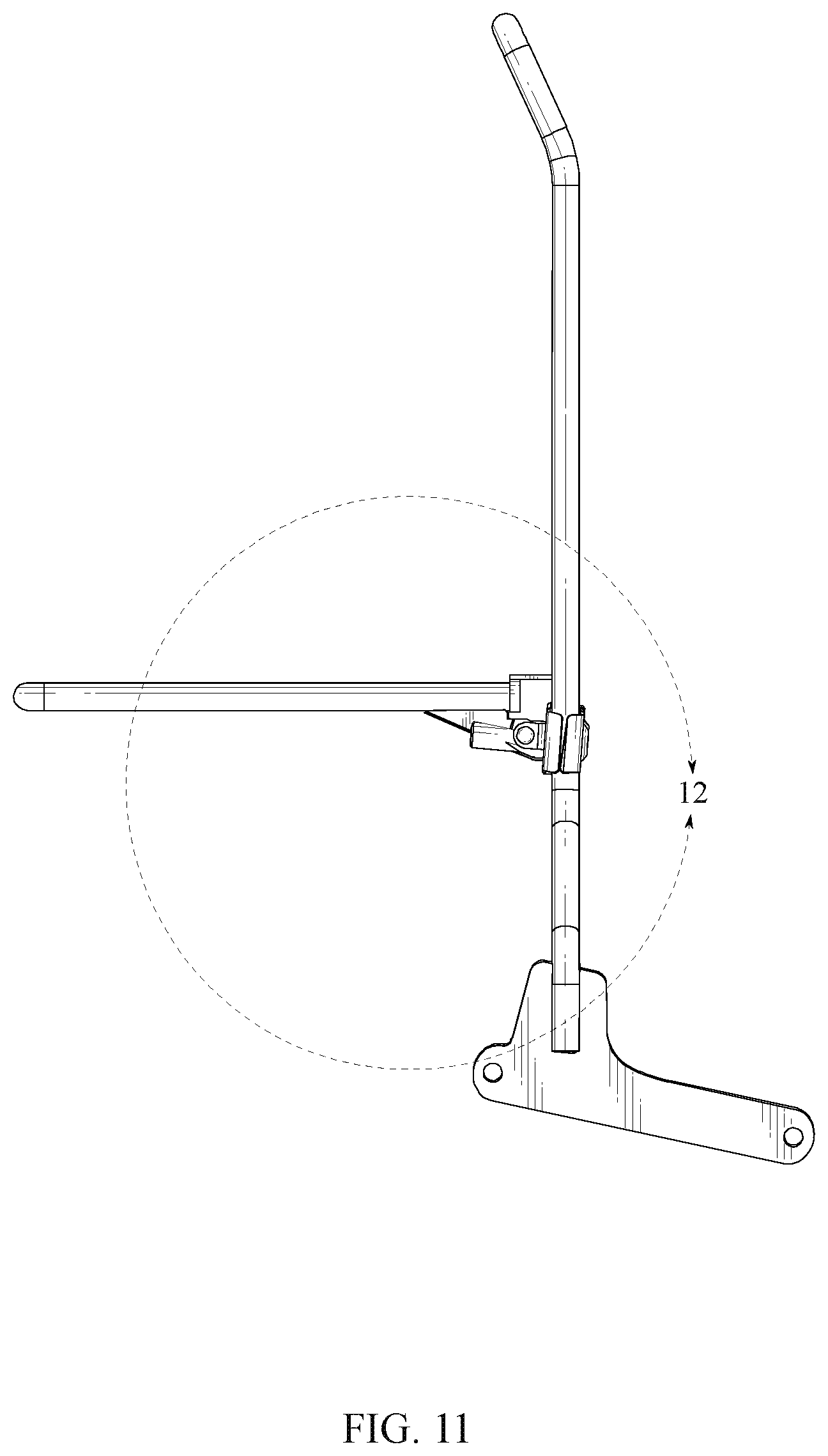 Patent USD1123732 Figure 11 – Foldable sissy bar