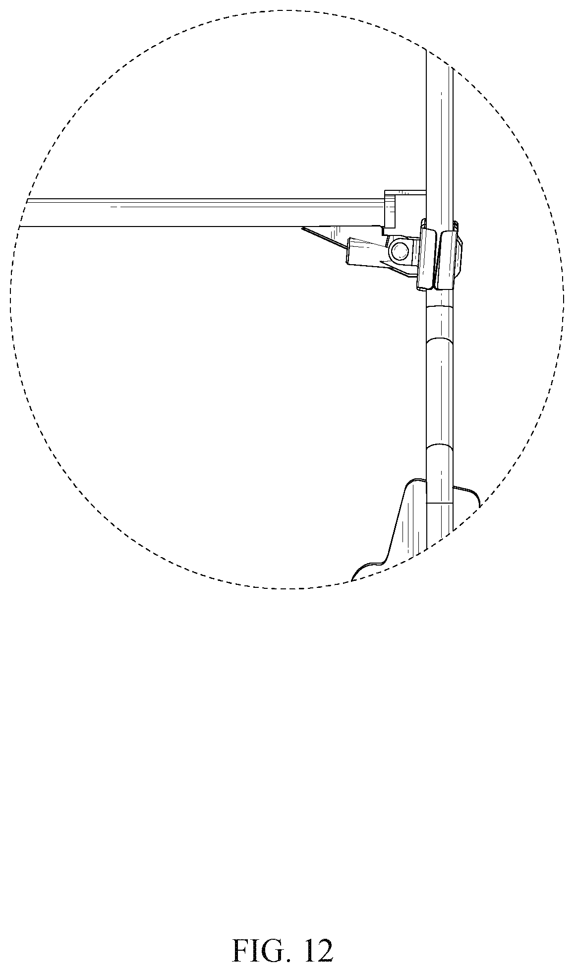 Patent USD1123732 Figure 12 – Foldable sissy bar
