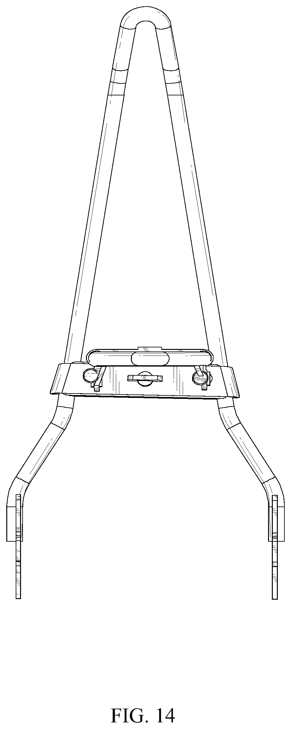 Patent USD1123732 Figure 14 – Foldable sissy bar