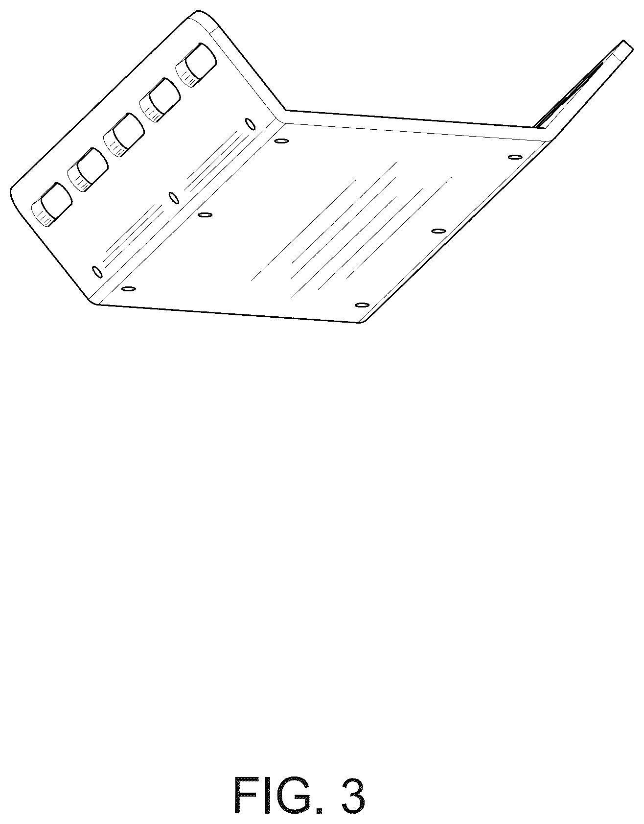 Patent USD1123733 Figure 3 – Bicycle rack tray