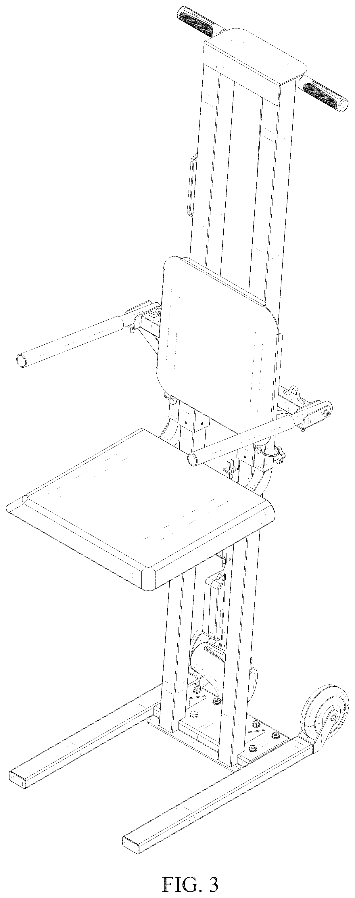 Patent USD1123734 Figure 3 – Electric auxiliary lifting equipment