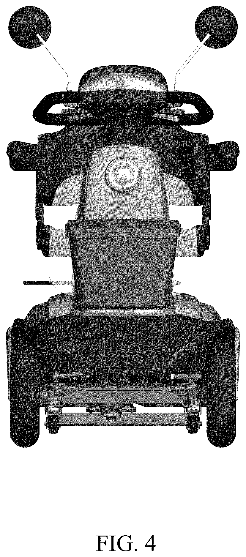 Patent USD1123736 Figure 4 – Four wheeled vehicle