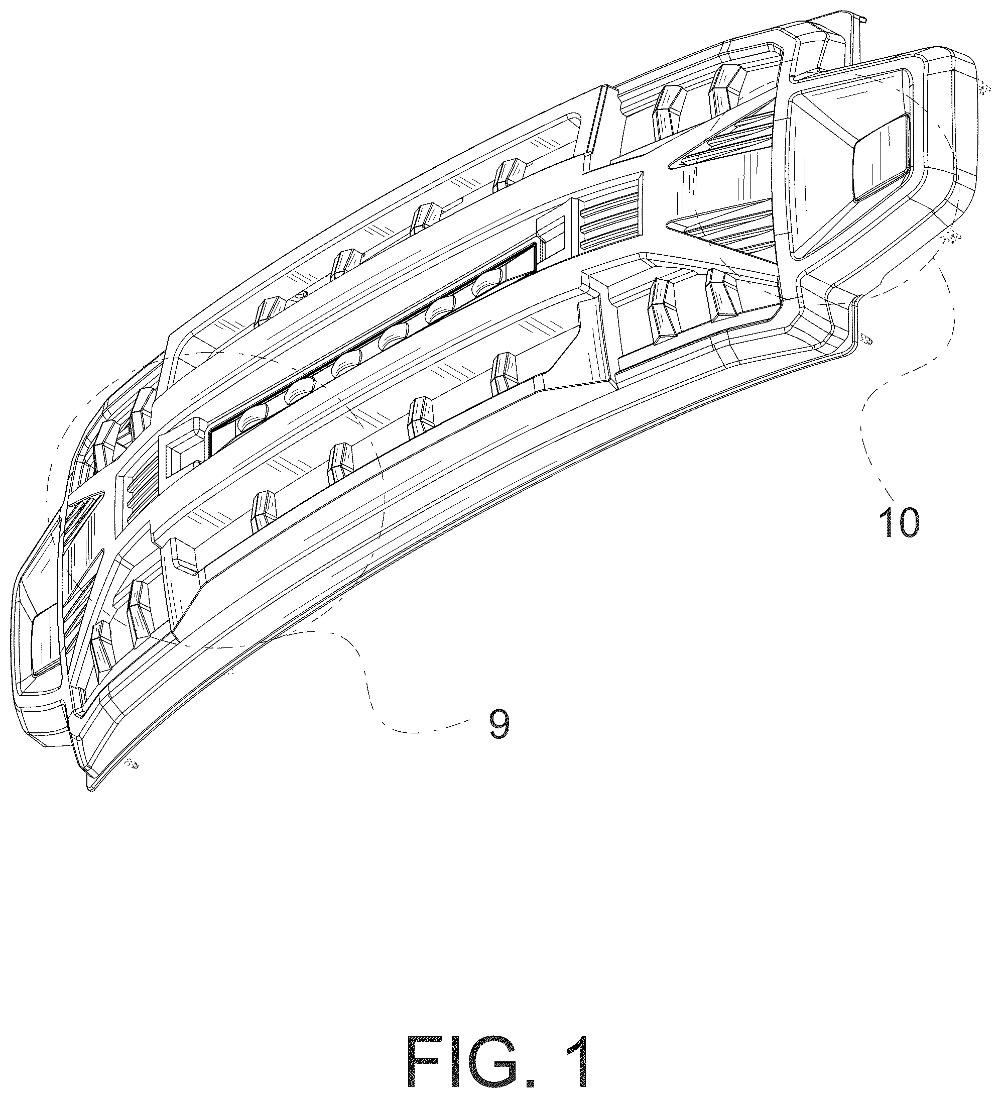 Patent USD1123739 — Automobile grille — Figure 1