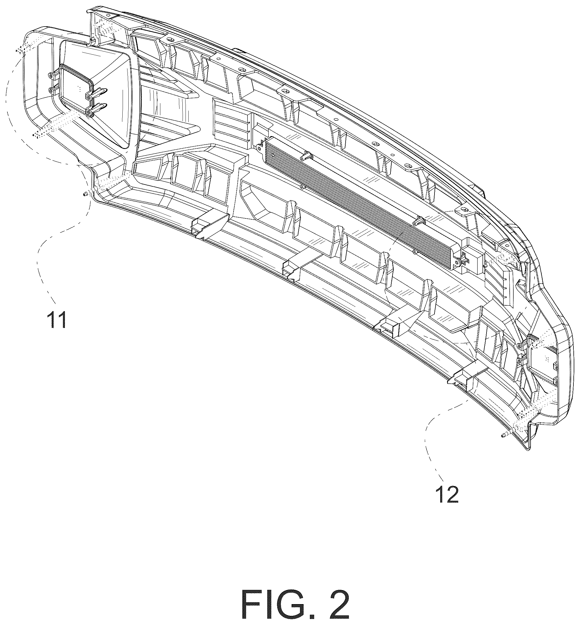 Patent USD1123739 Figure 2 – Automobile grille