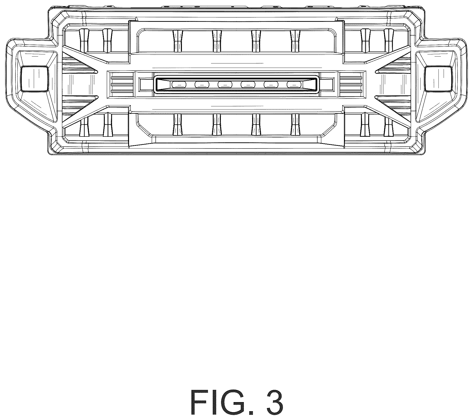 Patent USD1123739 Figure 3 – Automobile grille