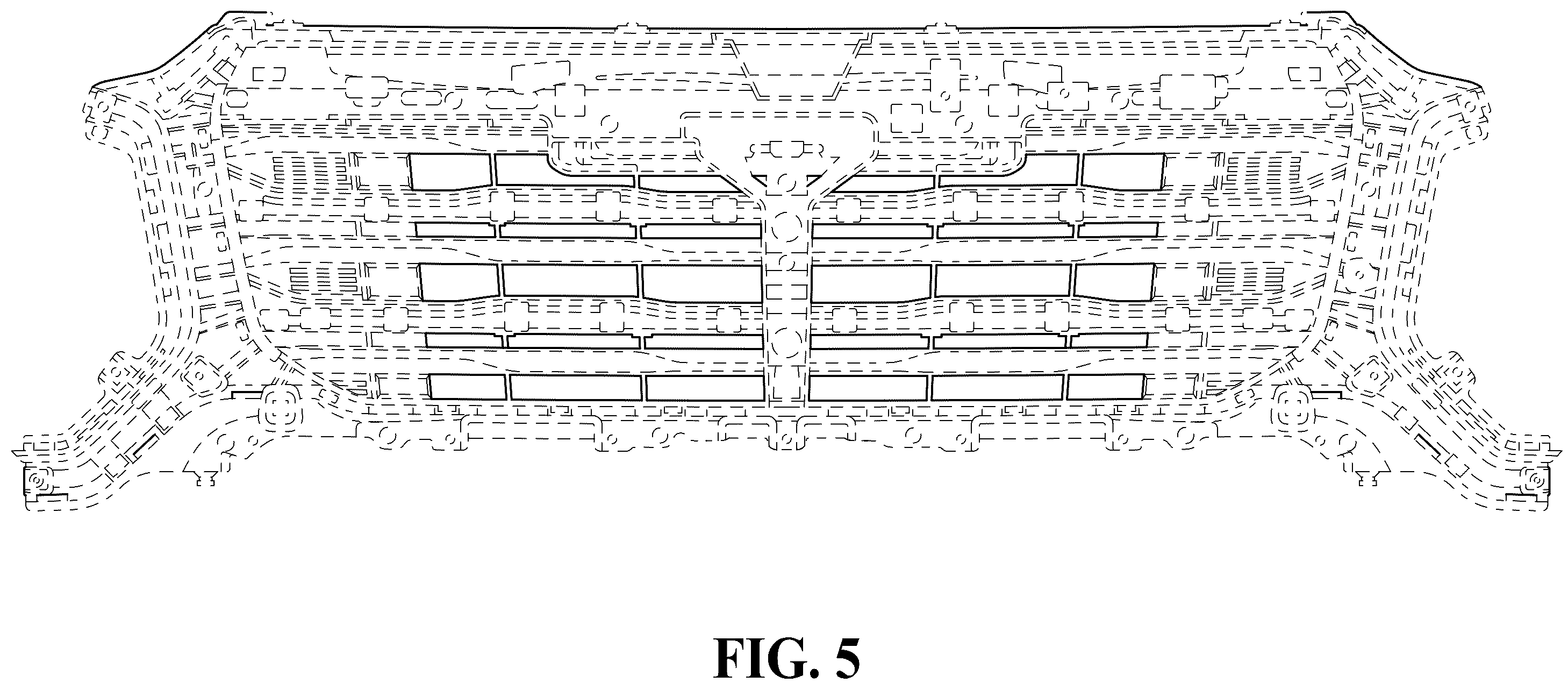 Patent USD1123740 Figure 5 – Vehicle grille