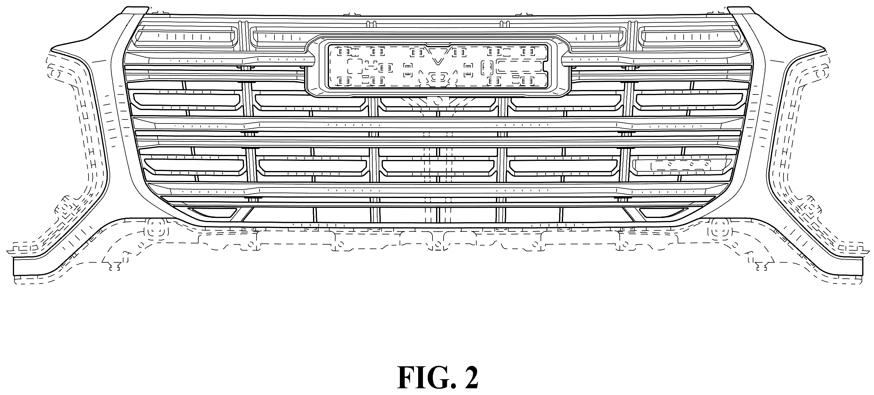 Patent USD1123741 Figure 2 – Vehicle grille