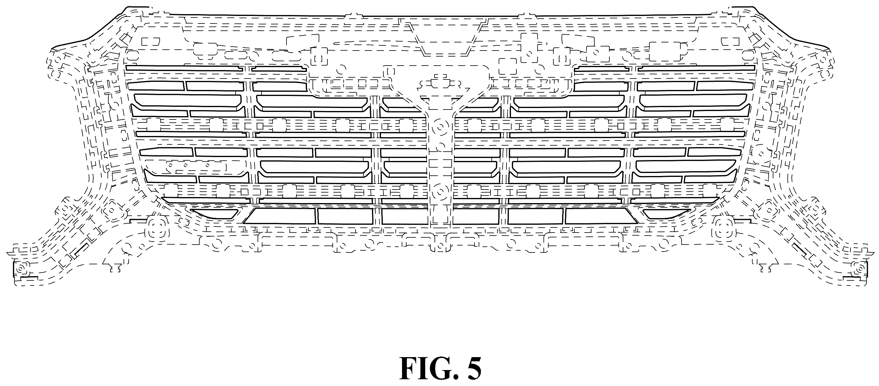 Patent USD1123741 Figure 5 – Vehicle grille