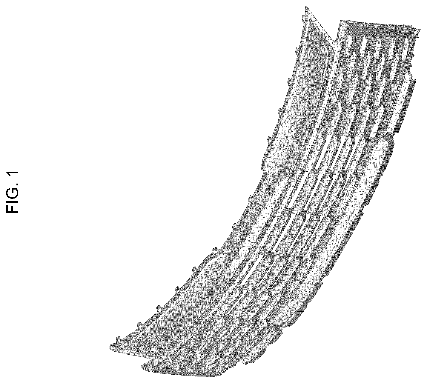 Patent USD1123743 Figure 1 – Radiator grille for automobile