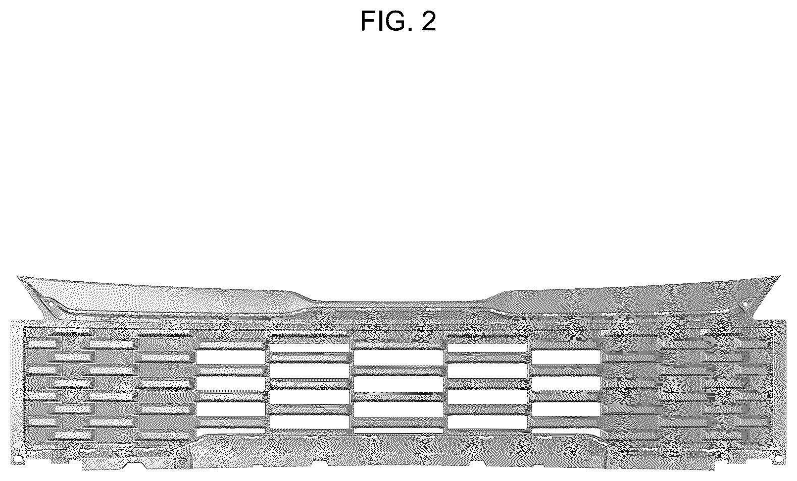 Patent USD1123743 Figure 2 – Radiator grille for automobile