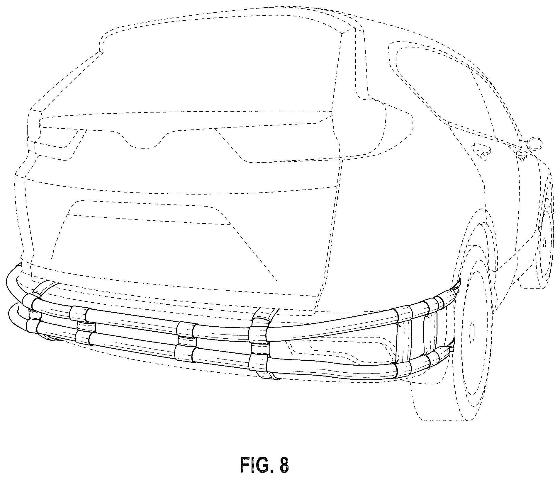 Patent USD1123744 Figure 7 – Adjustable car bumper protector