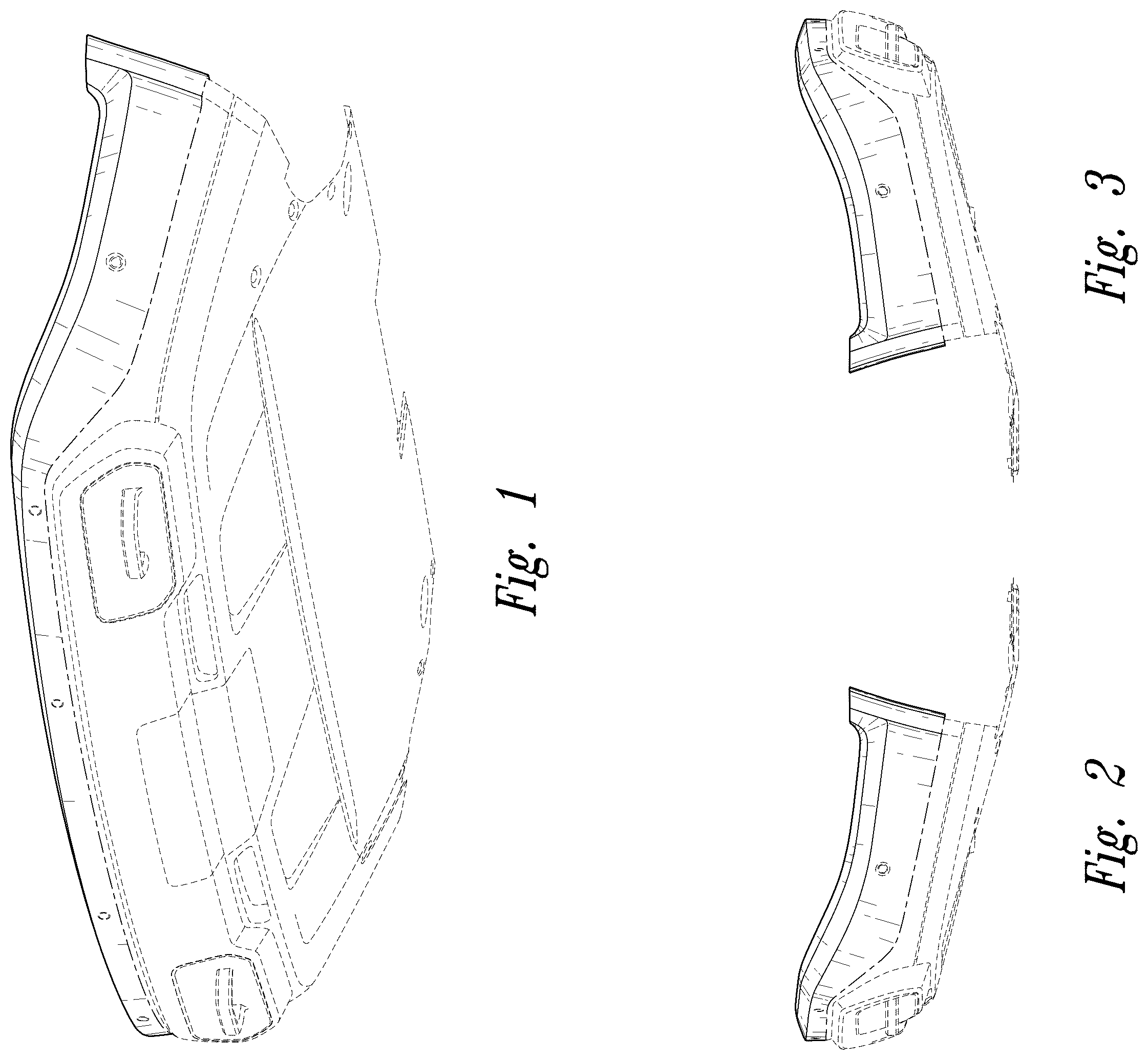Patent USD1123745 Figure 1 – Vehicle bumper