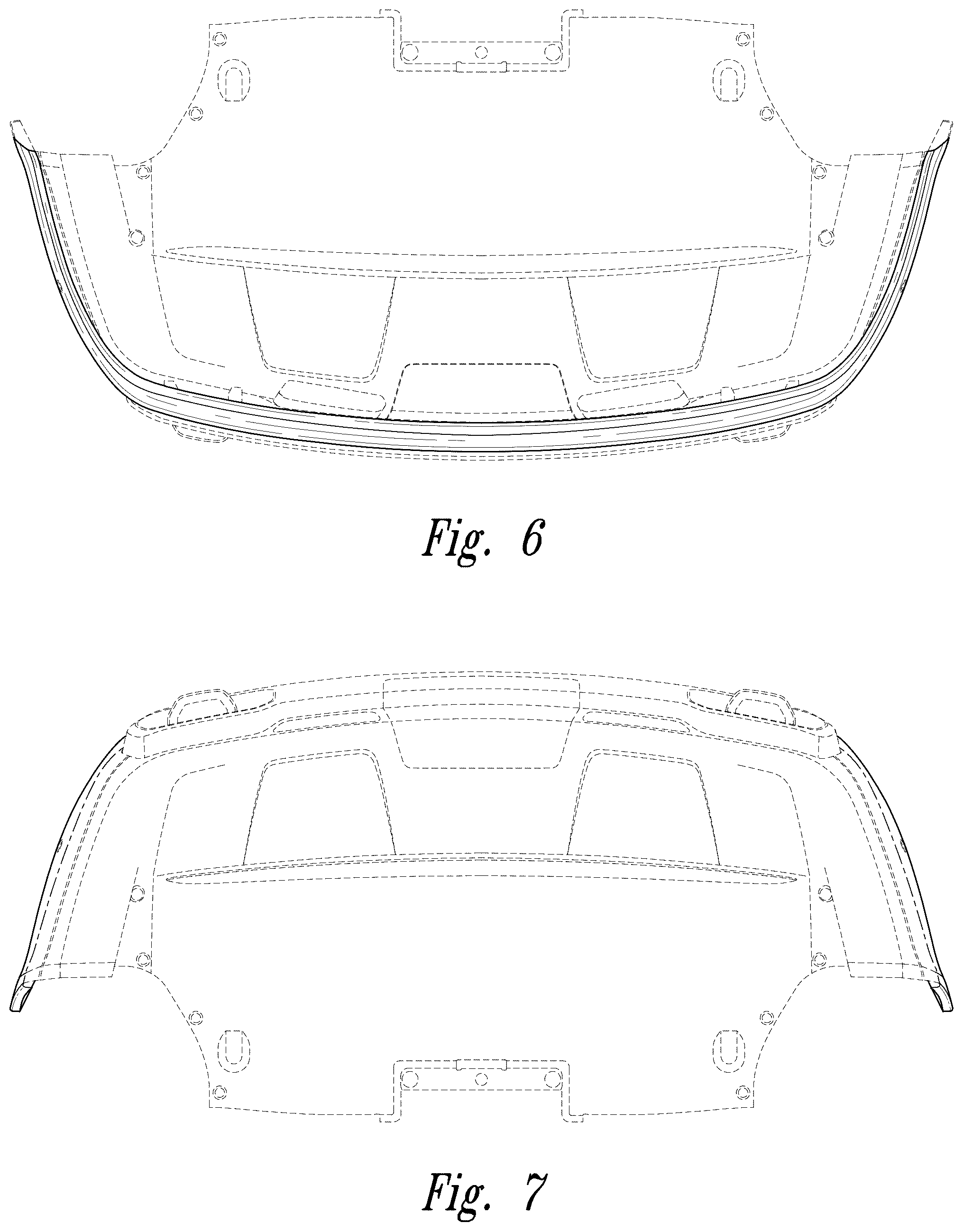 Patent USD1123745 Figure 3 – Vehicle bumper
