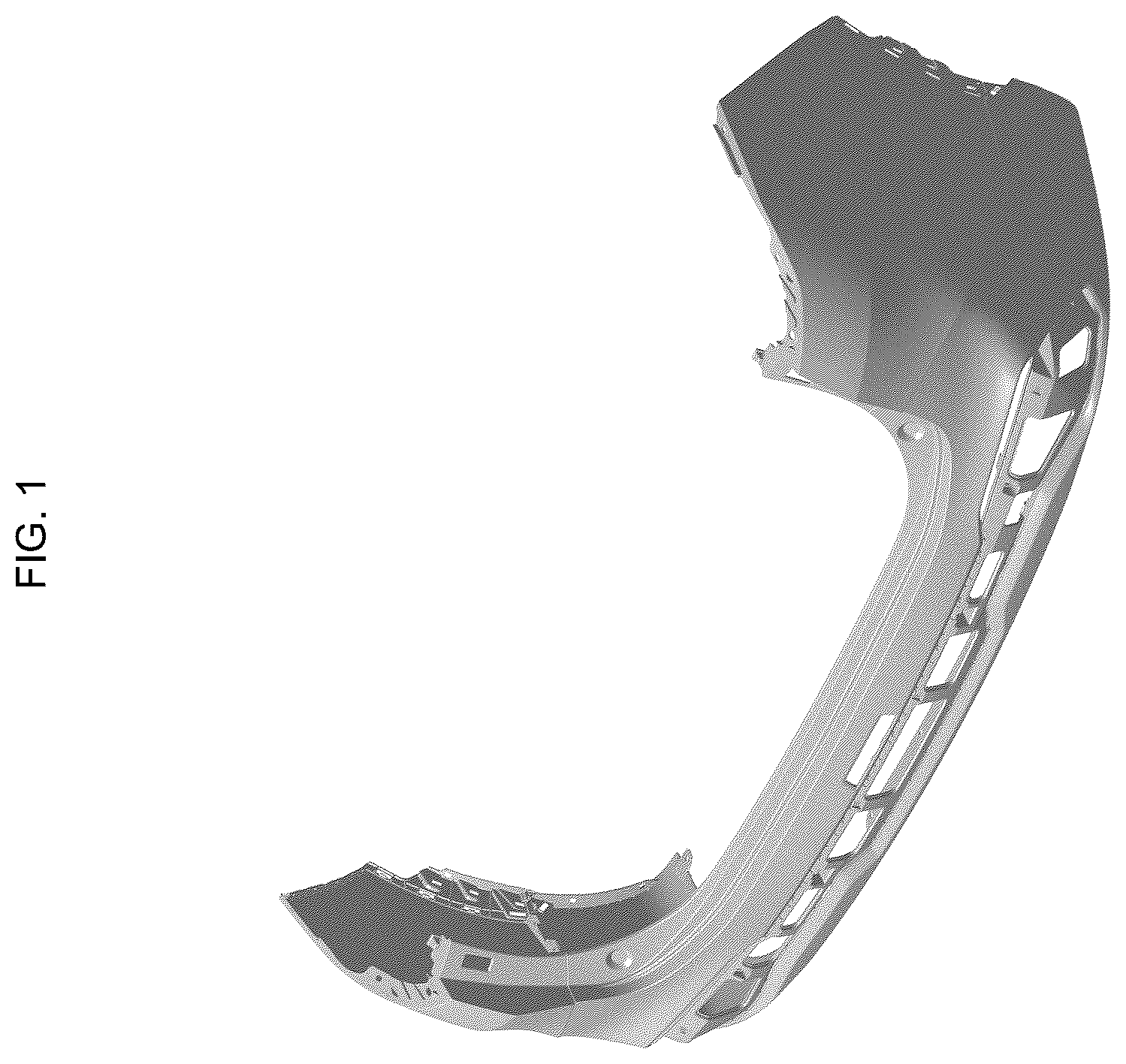 Patent USD1123746 Figure 1 – Rear bumper cover for automobile