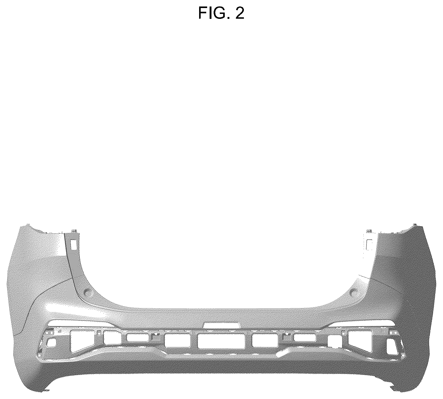 Patent USD1123746 Figure 2 – Rear bumper cover for automobile