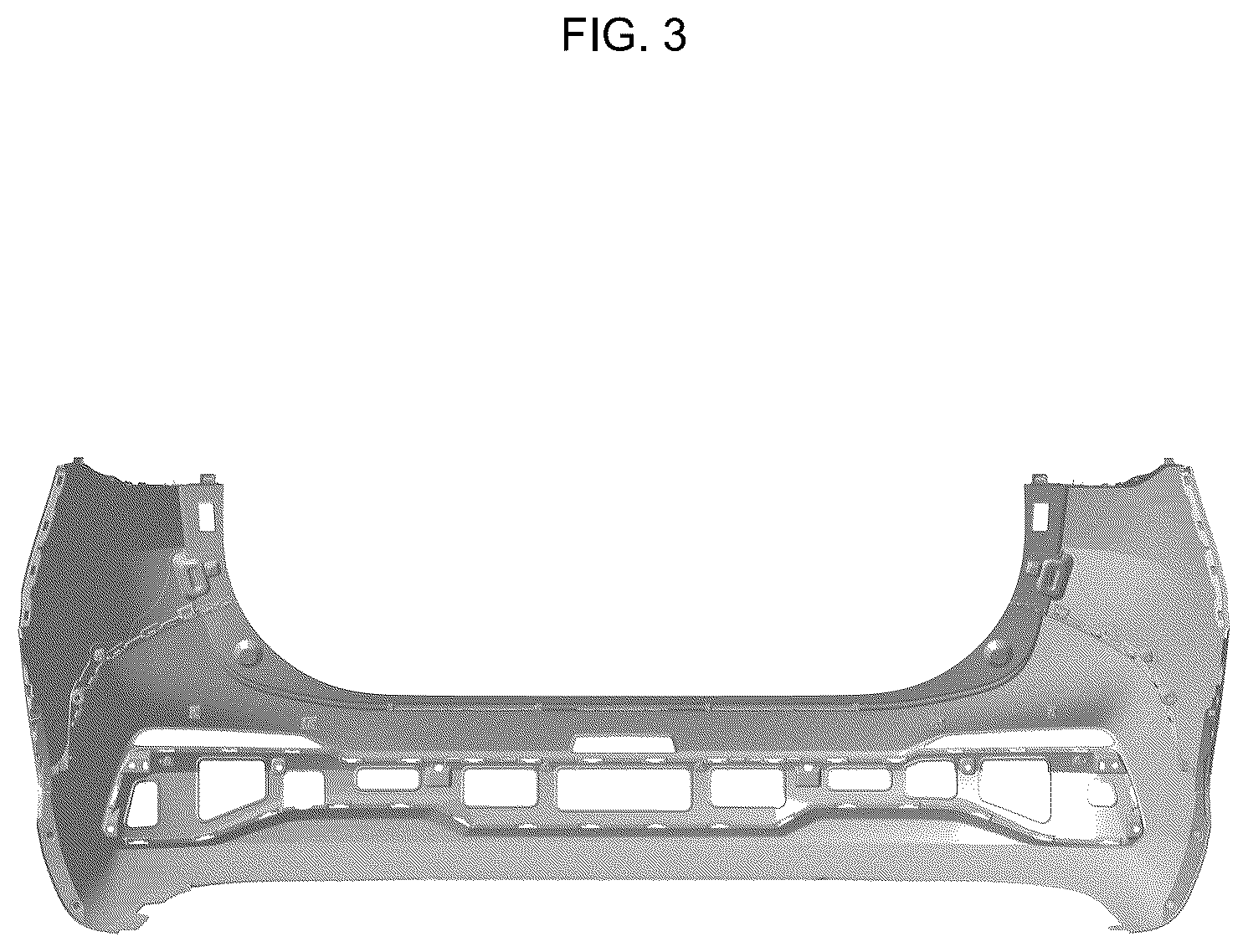 Patent USD1123746 Figure 3 – Rear bumper cover for automobile