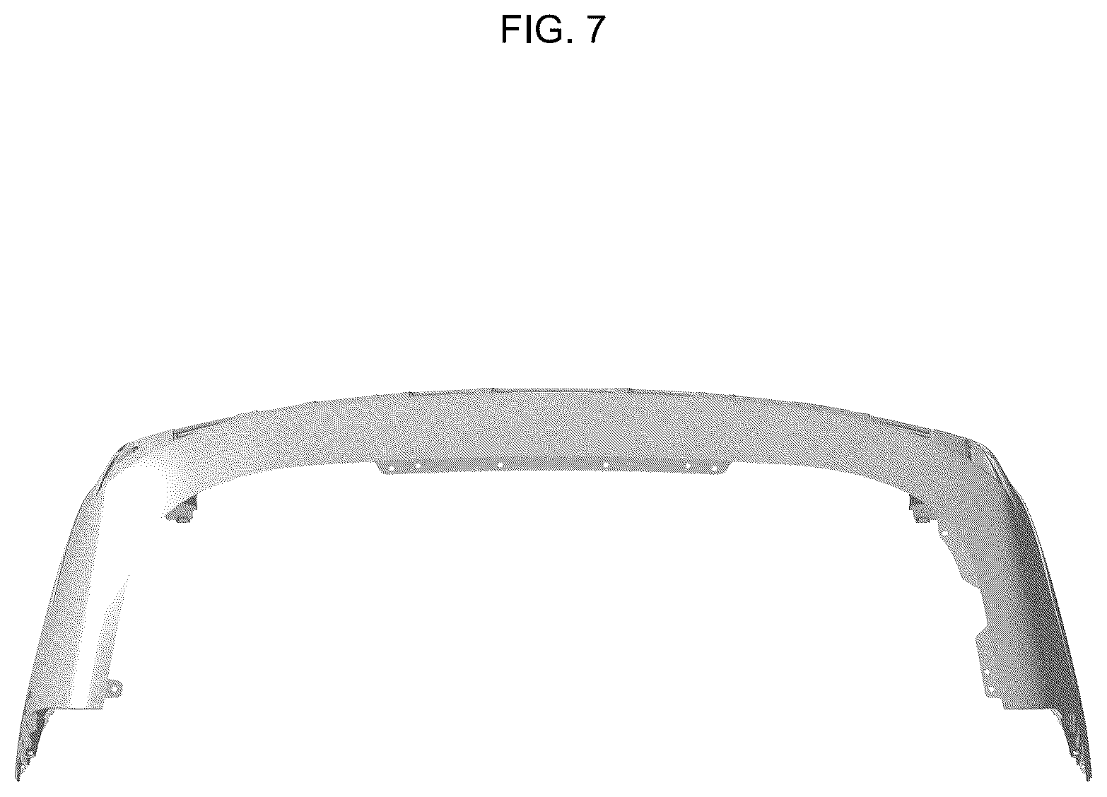 Patent USD1123746 Figure 7 – Rear bumper cover for automobile
