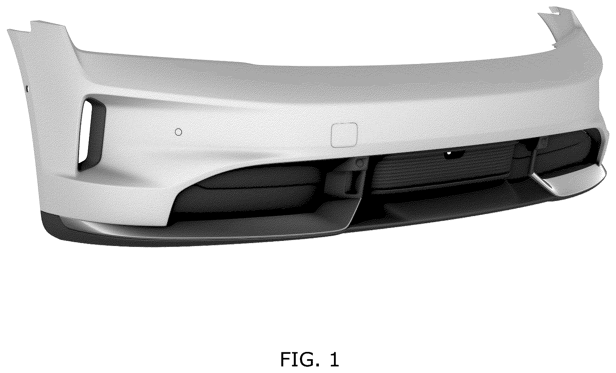 Patent USD1123747 Figure 1 – Front bumper for a vehicle