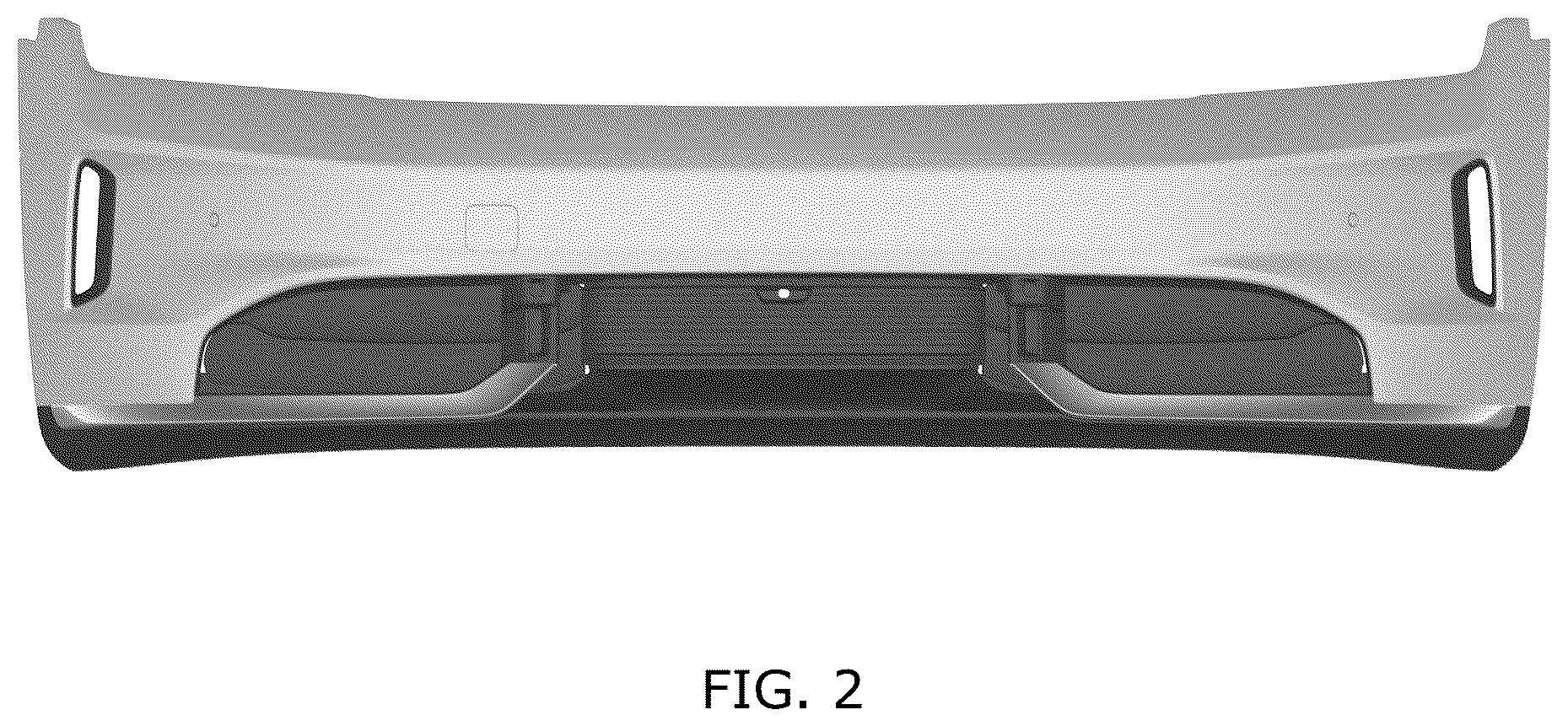 Patent USD1123747 Figure 2 – Front bumper for a vehicle