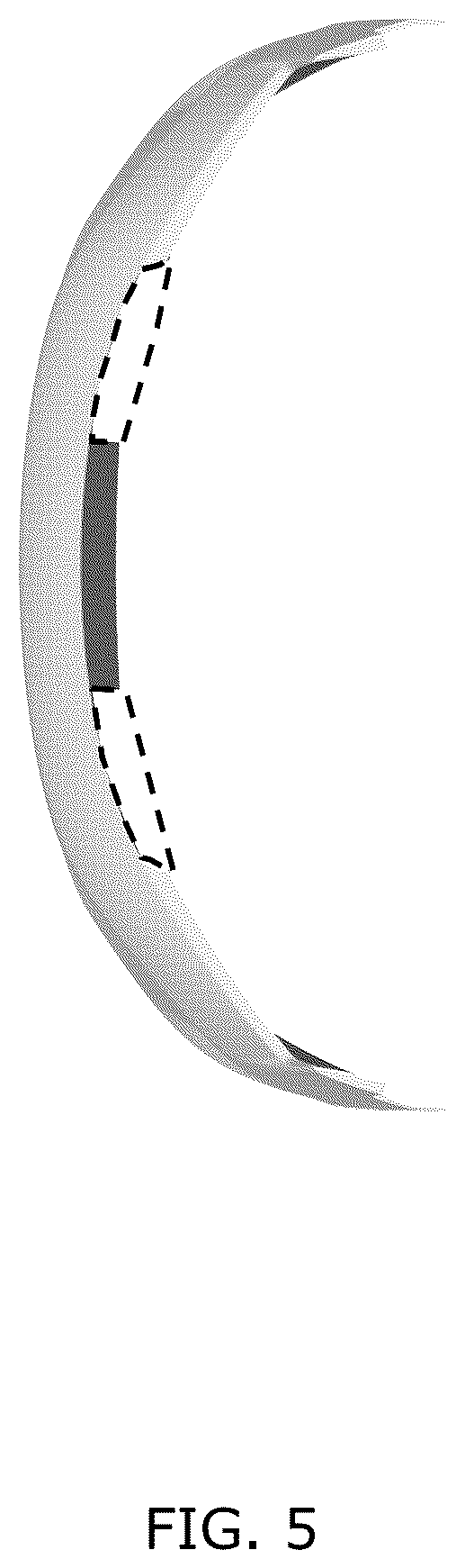 Patent USD1123747 Figure 5 – Front bumper for a vehicle