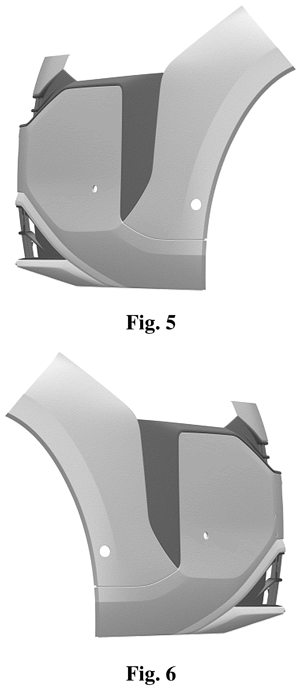 Patent USD1123749 Figure 3 – Vehicle bumper