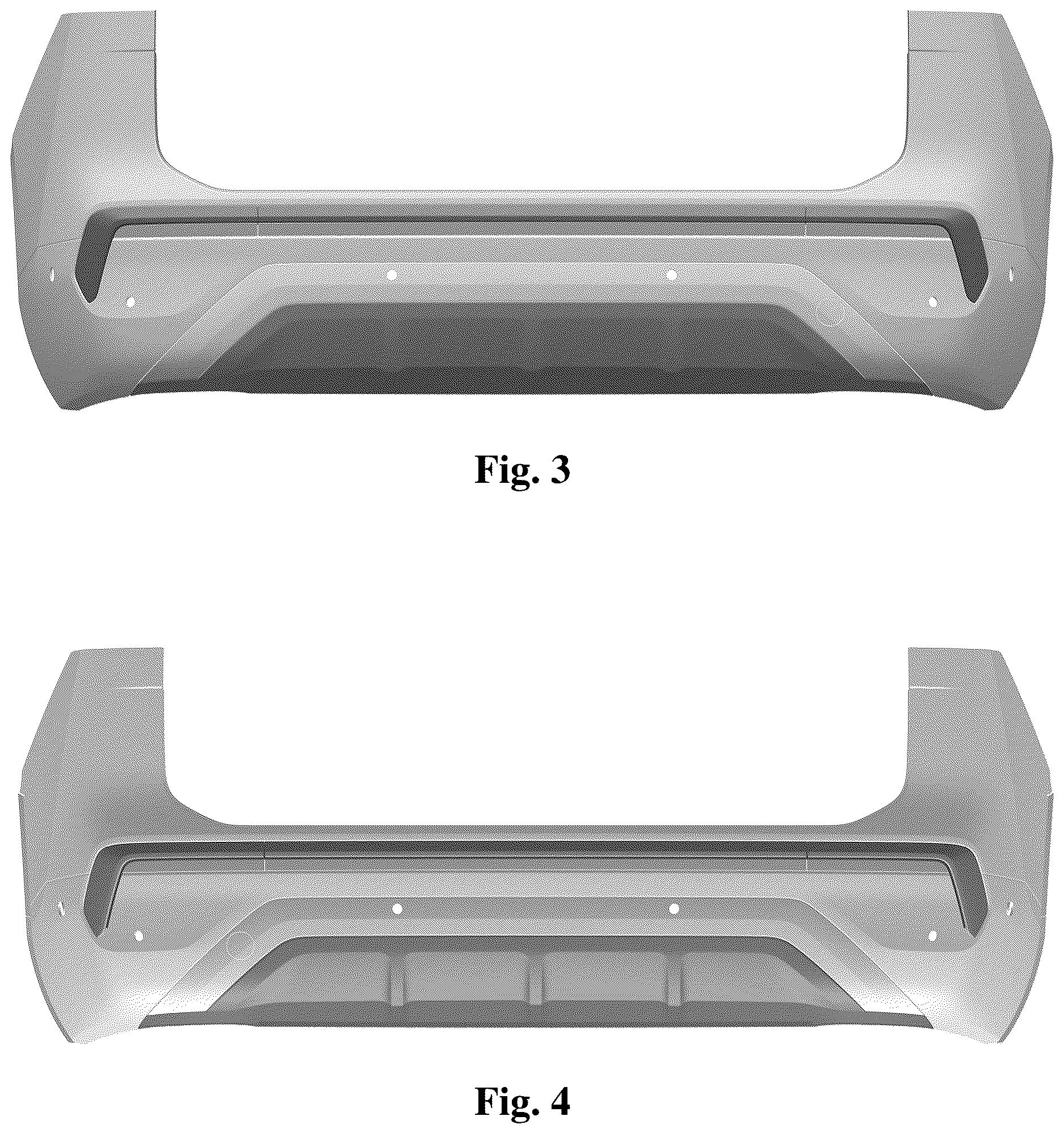 Patent USD1123750 Figure 2 – Vehicle bumper