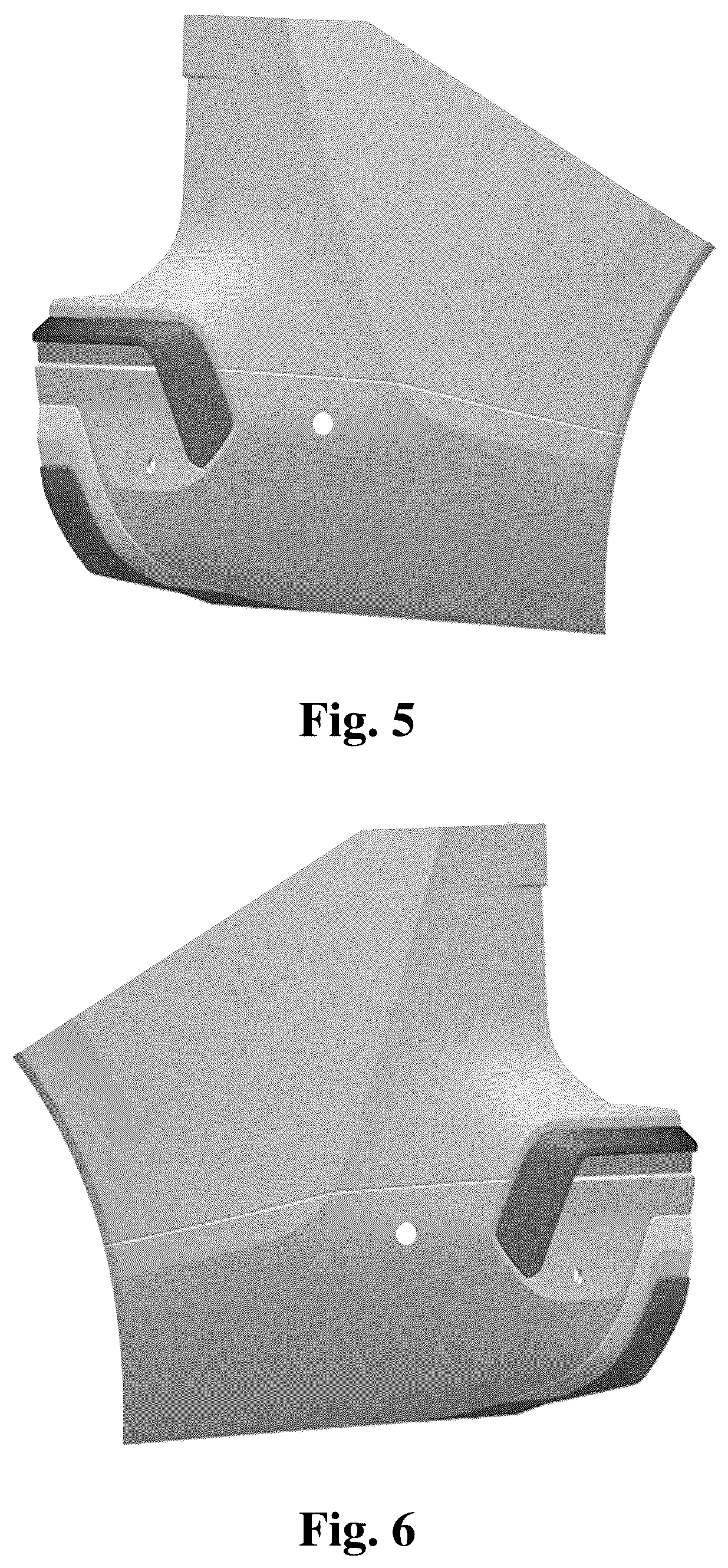 Patent USD1123750 Figure 3 – Vehicle bumper