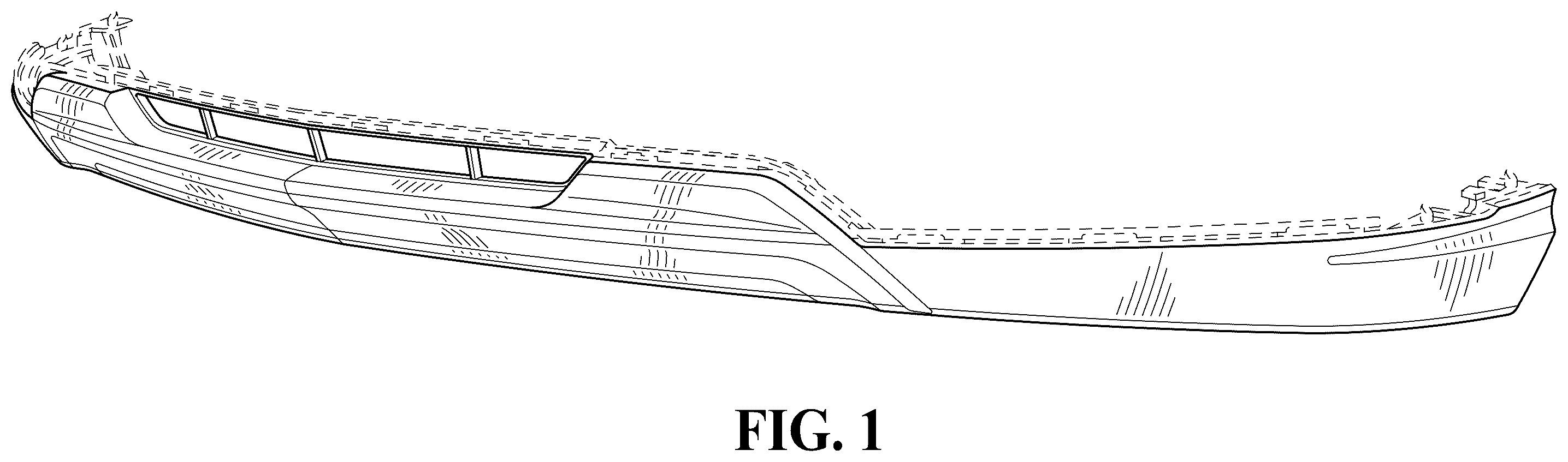 Patent USD1123752 Figure 1 – Vehicle front lower fascia