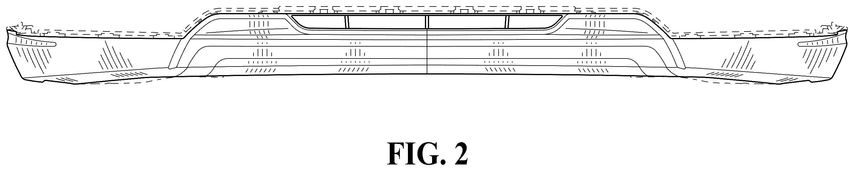 Patent USD1123752 Figure 2 – Vehicle front lower fascia