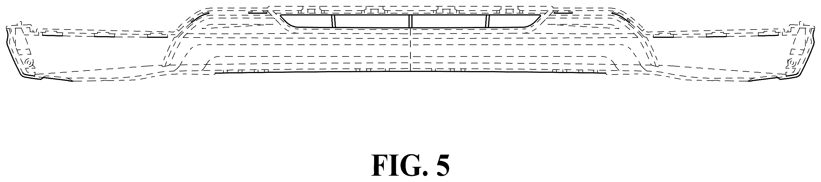 Patent USD1123752 Figure 5 – Vehicle front lower fascia
