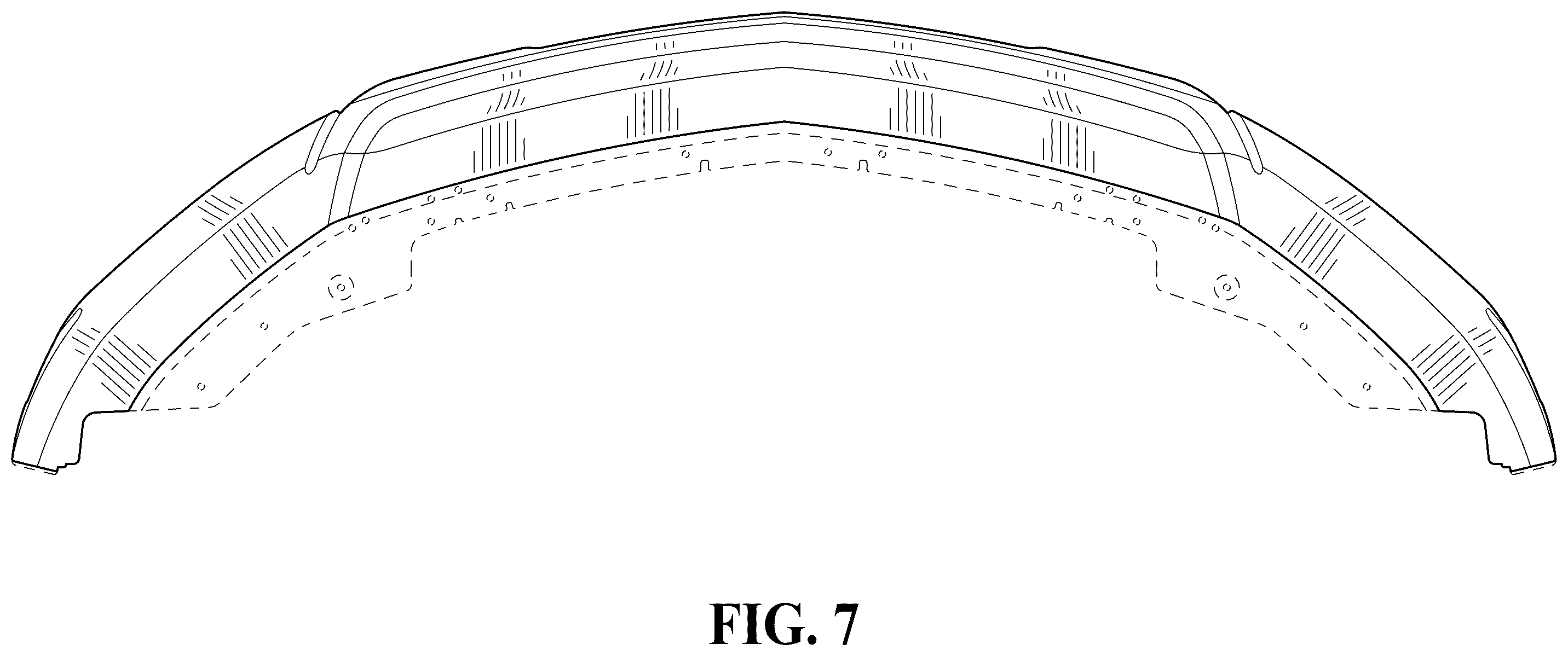 Patent USD1123752 Figure 7 – Vehicle front lower fascia