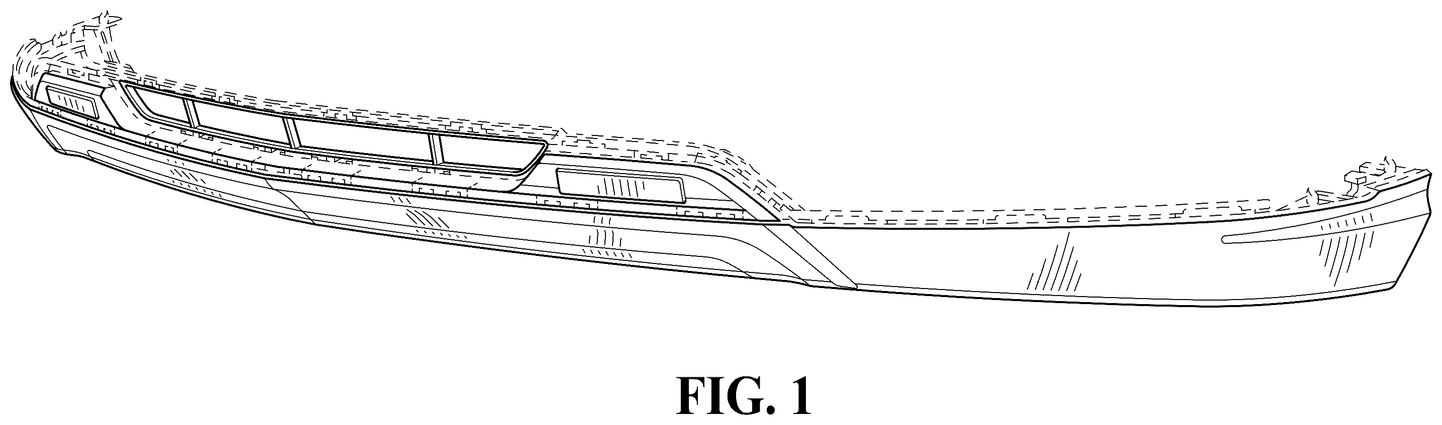 Patent USD1123753 Figure 1 – Vehicle front lower fascia