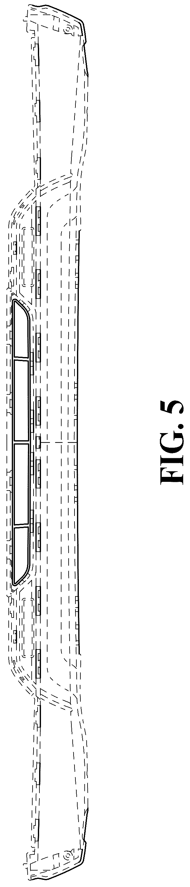 Patent USD1123753 Figure 5 – Vehicle front lower fascia