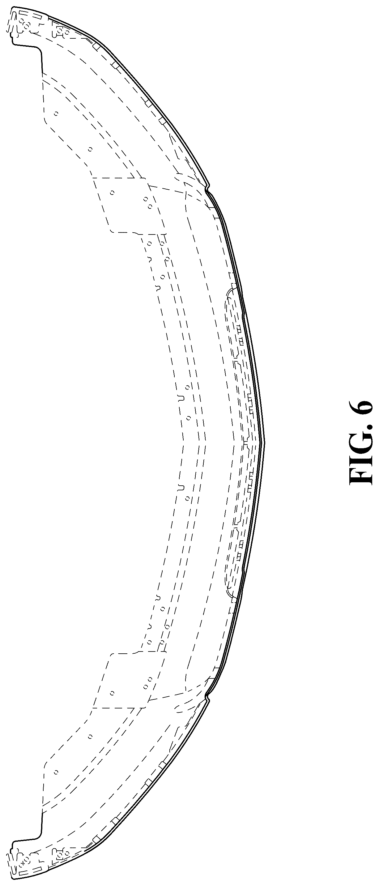Patent USD1123753 Figure 6 – Vehicle front lower fascia