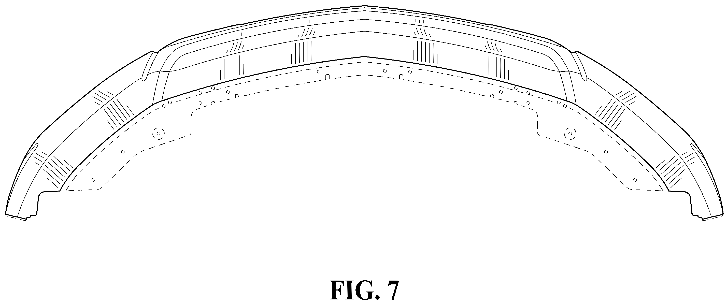 Patent USD1123753 Figure 7 – Vehicle front lower fascia