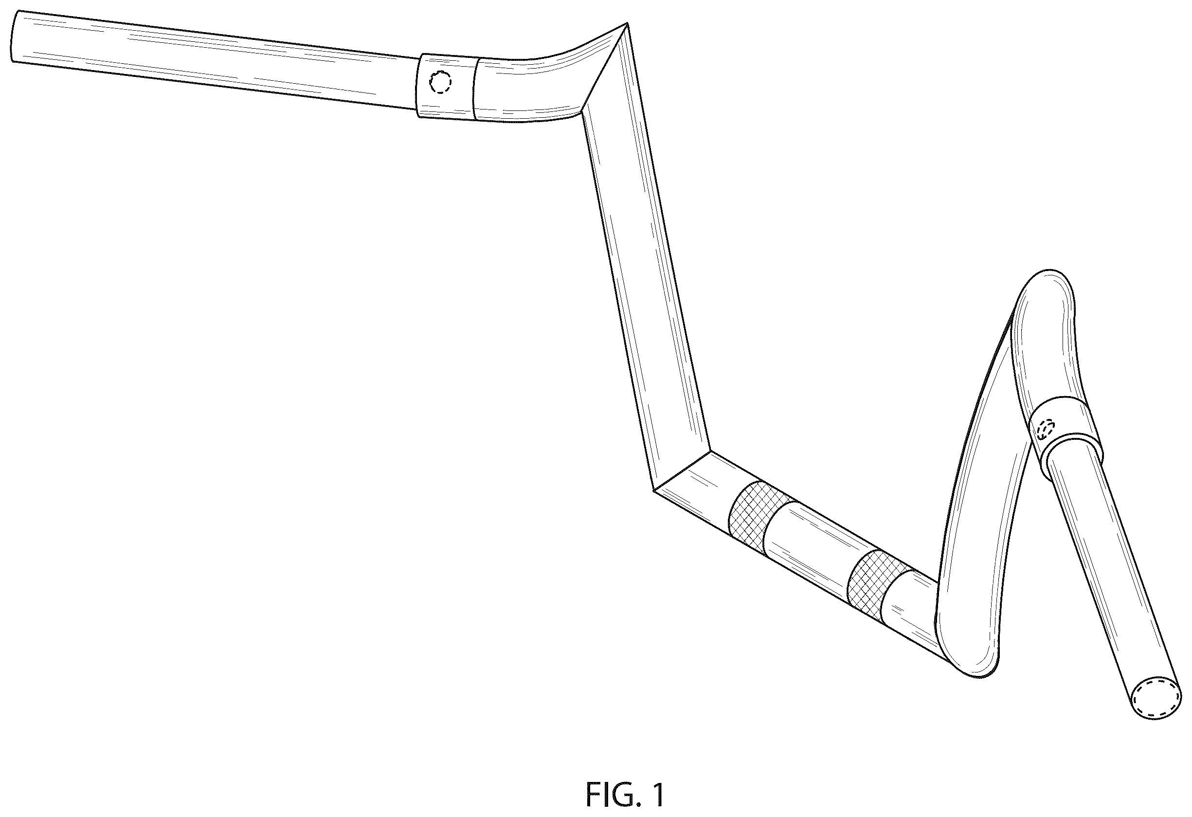 Patent USD1123757 — Motorcycle handlebar — Figure 1