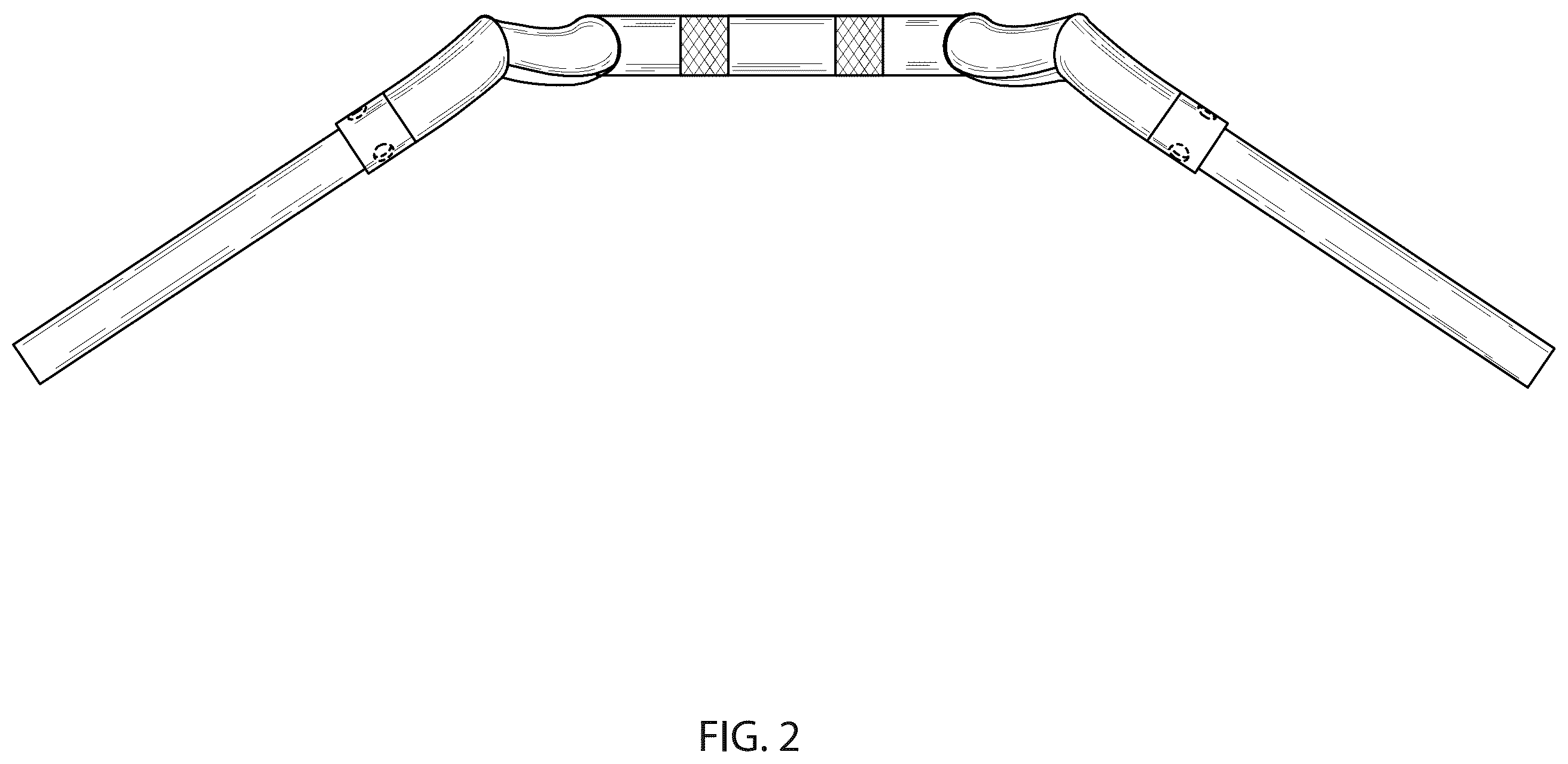 Patent USD1123757 Figure 2 – Motorcycle handlebar