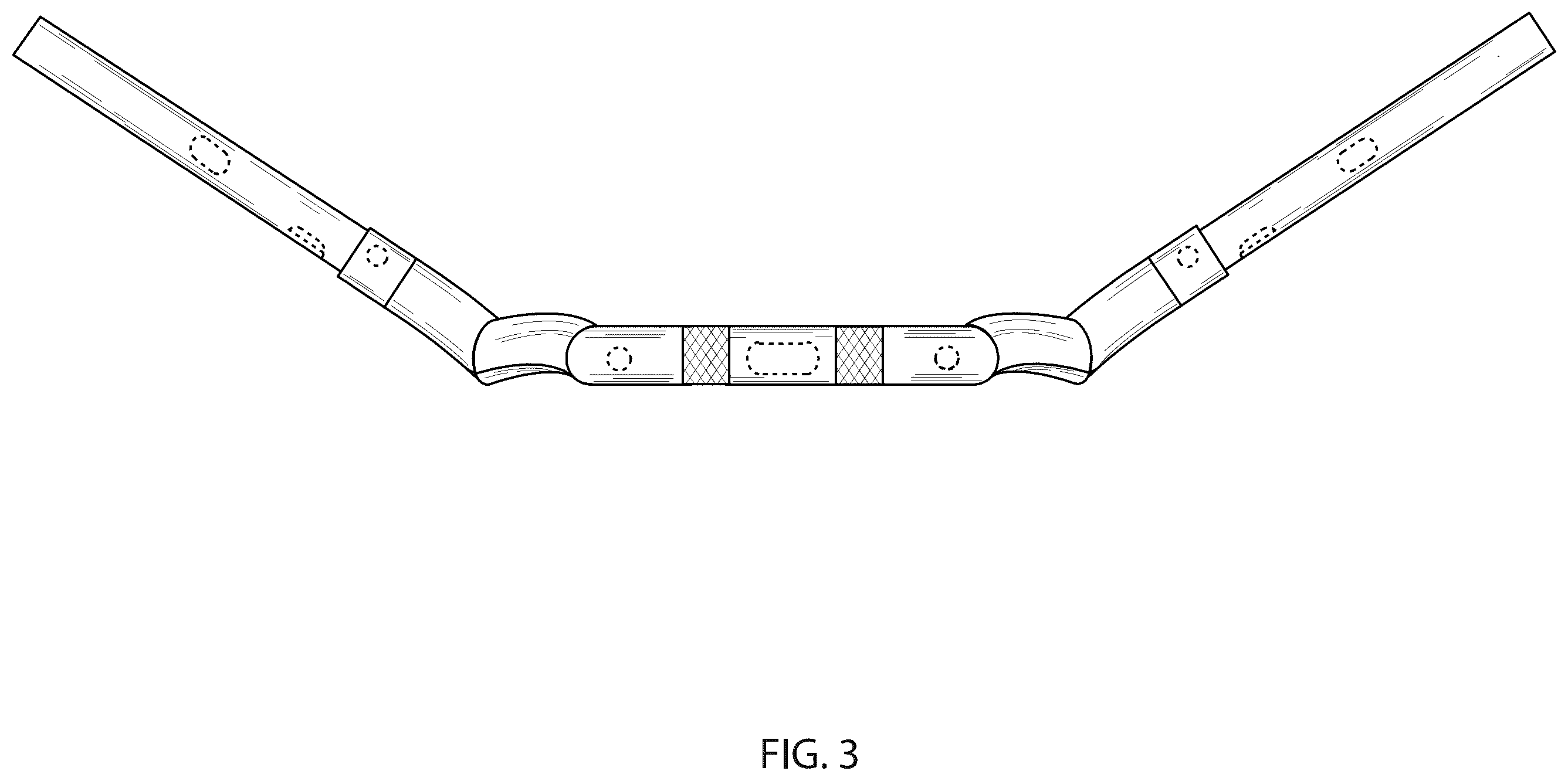 Patent USD1123757 Figure 3 – Motorcycle handlebar