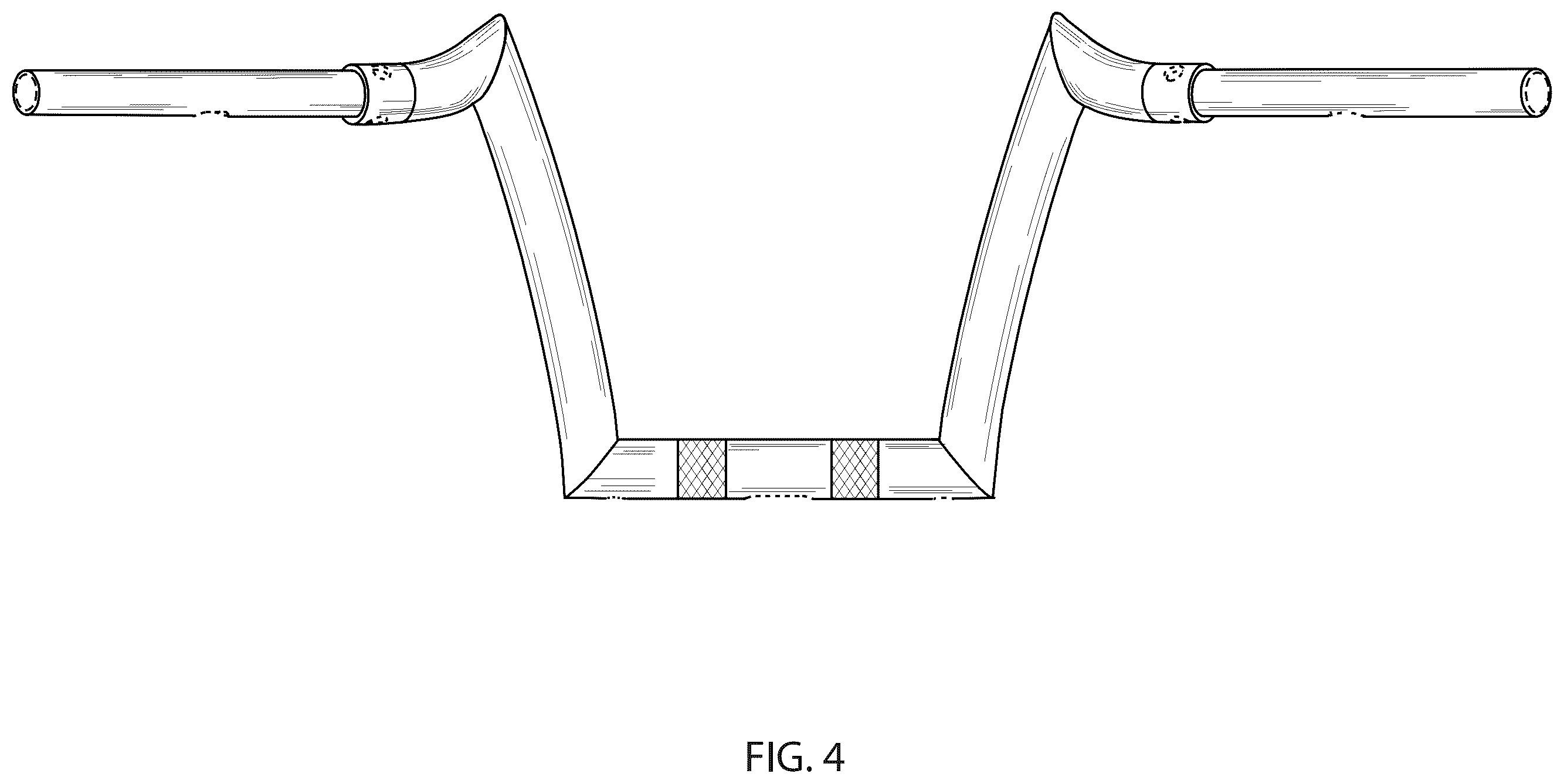 Patent USD1123757 Figure 4 – Motorcycle handlebar