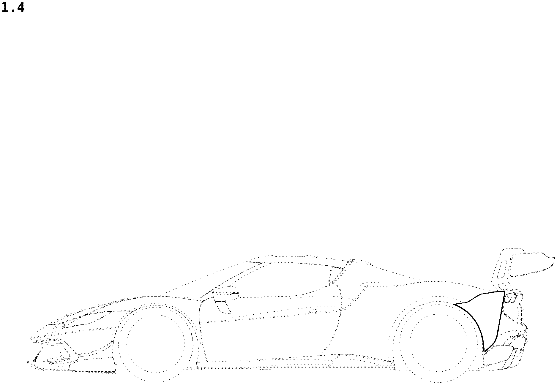 Patent USD1123760 Figure 4 – Rear deflector